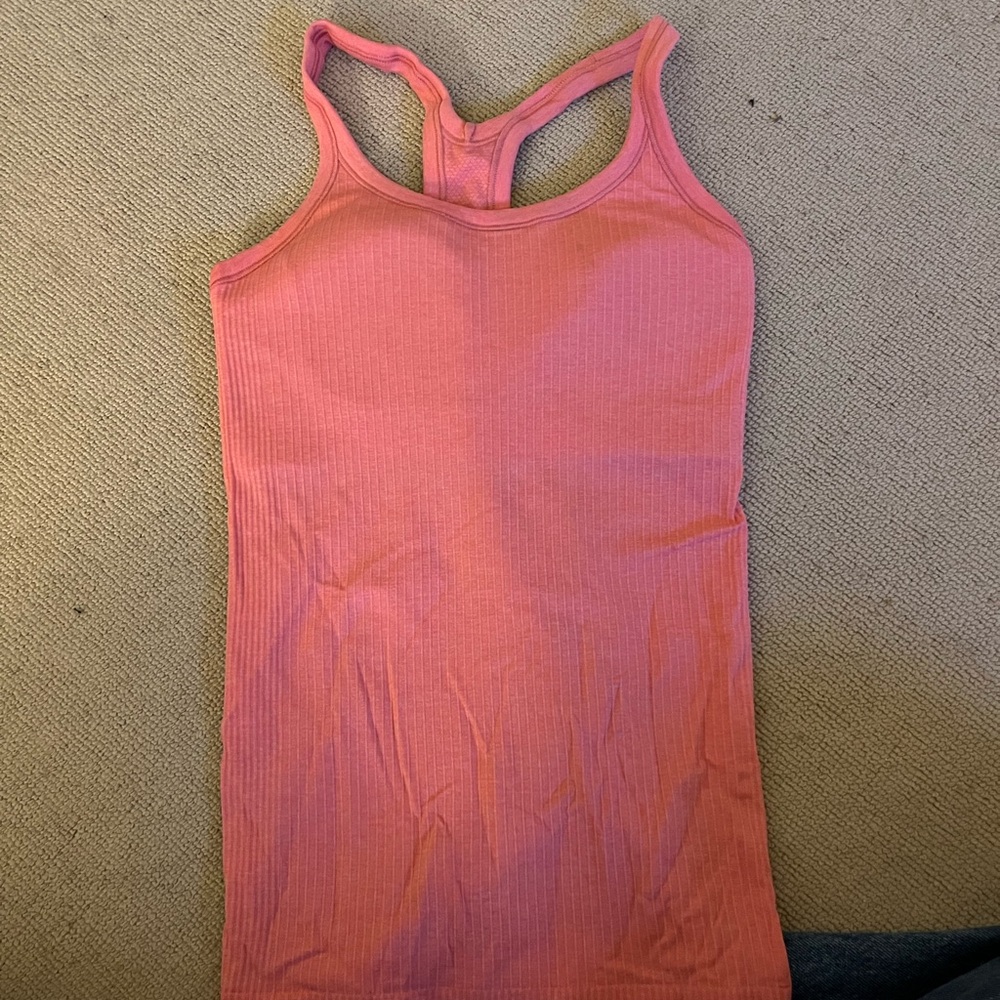 Lululemon Ebb to street tank top B/C cup size 4 sakura pink excellent condition